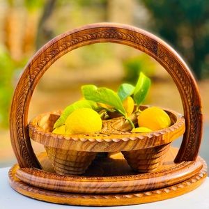 Flower 12” Collapsible Wooden Basket